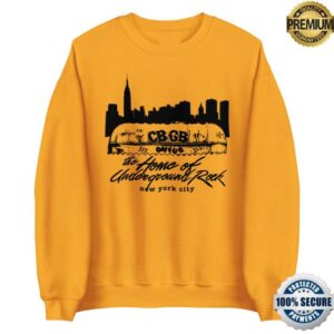 kenny Cbgb Merch Store Yellow Cbgb Sweatshirt kenny Cbgb Merch Store Yellow Cbgb Sweatshirt