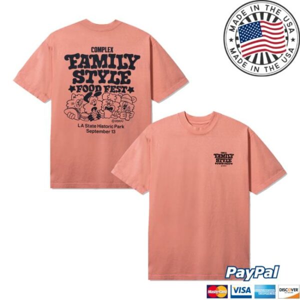 kenny Complex Merch Store Verdy Family Style Verdy X Fsff Logo T Shirt Coral