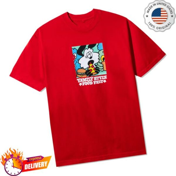 kenny Complex Merch Store Verdy Family Style Vick Box Logo T Shirt Reda