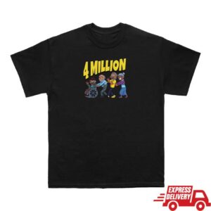 kenny Daydrian Harding Merch Store 4 Million Subscribers Black Tee kenny Daydrian Harding Merch Store 4 Million Subscribers Black Tee