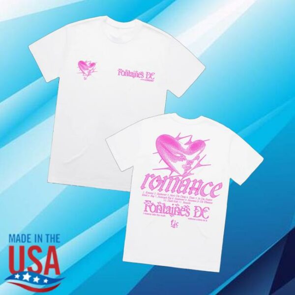 kenny Fontaines Dc Shop Merch Romance Tracklist White T Shirtv