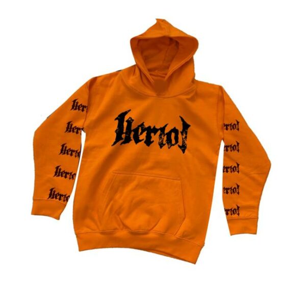 kenny Heriot Metal Store Merch Orange Logo Hoodiev