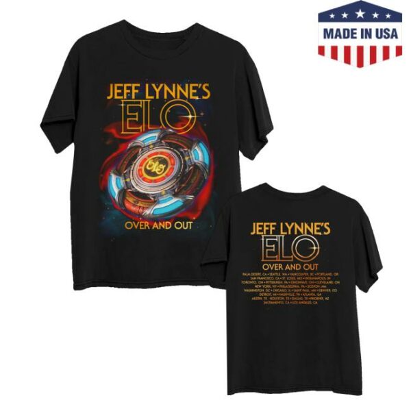 kenny Jeff Lynnes Elo Store Merch Over And Out 2024 Us Tour T Shirt