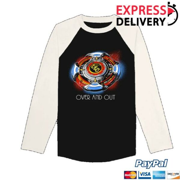 kenny Jeff Lynnes Elo Store Merch Over And Out Spaceship Raglan