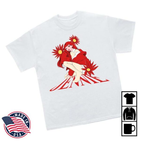 kenny Jennie Merch Store Back To School Anime White Teea