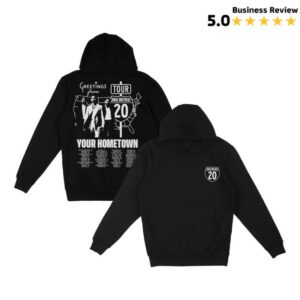 kenny Jonas Brothers Merch Store Greetings From Your Hometown Tour Hoodie Black