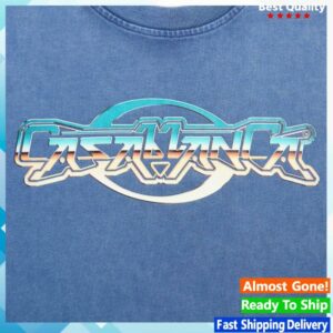 kenny Kith Merch Store Casablanca Chrome Text Printed Oversized Teeaa kenny Kith Merch Store Casablanca Chrome Text Printed Oversized Teeaa