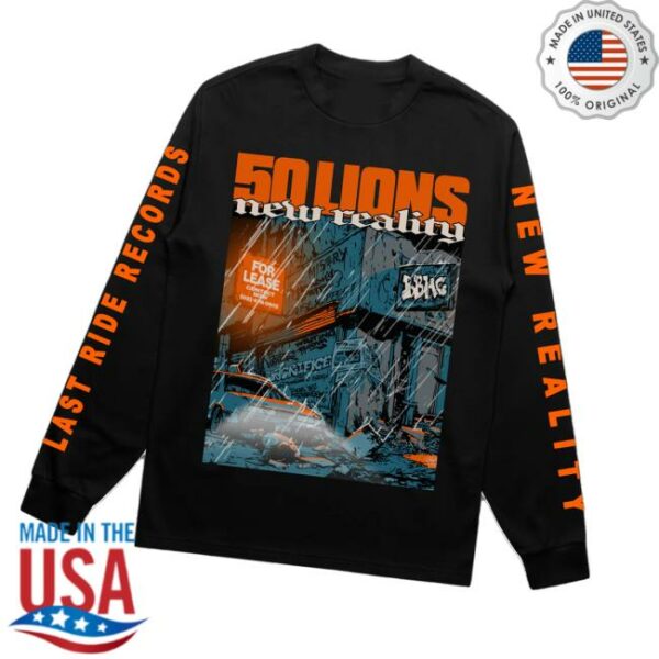 kenny Last Ride Records Merch Store 50 Lions New Reality Long Sleevev