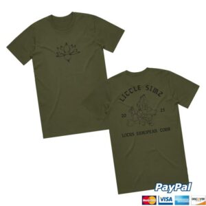 kenny Little Simz Merch Store Lotus Tour European Map Army Green Teea kenny Little Simz Merch Store Lotus Tour European Map Army Green Teea