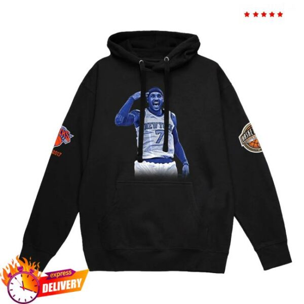 kenny Madison Square Garden Merch Store Mitchell And Ness Knicks Carmelo Anthony Ultimate Player Hoodie