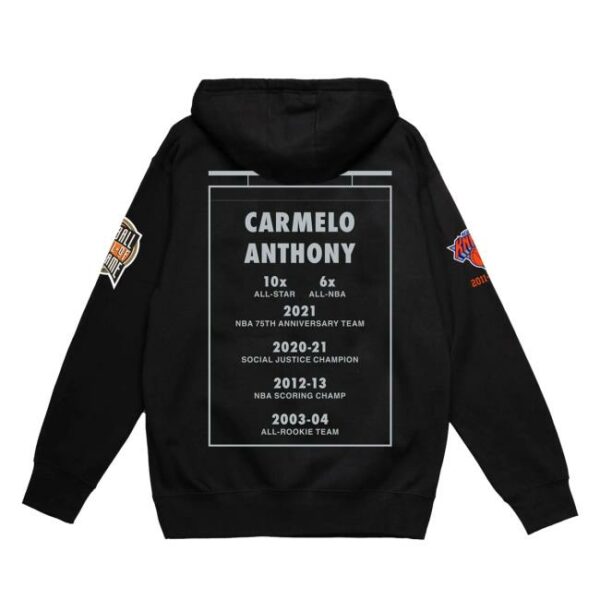 kenny Madison Square Garden Merch Store Mitchell And Ness Knicks Carmelo Anthony Ultimate Player Hoodiea
