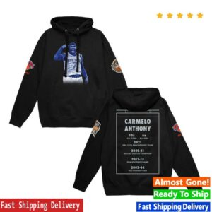 kenny Madison Square Garden Merch Store Mitchell And Ness Knicks Carmelo Anthony Ultimate Player Hoodieaa