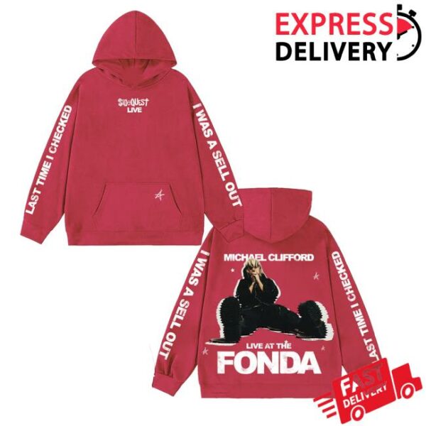 kenny Michael Clifford Shop Merch Sellout Red Hoodie