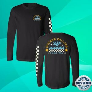 kenny Oceans Calling Festival Shop Merch Checkered Longsleeve Tee kenny Oceans Calling Festival Shop Merch Checkered Longsleeve Tee
