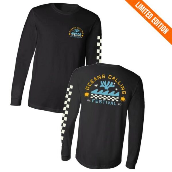 kenny Oceans Calling Festival Shop Merch Checkered Longsleeve Teev