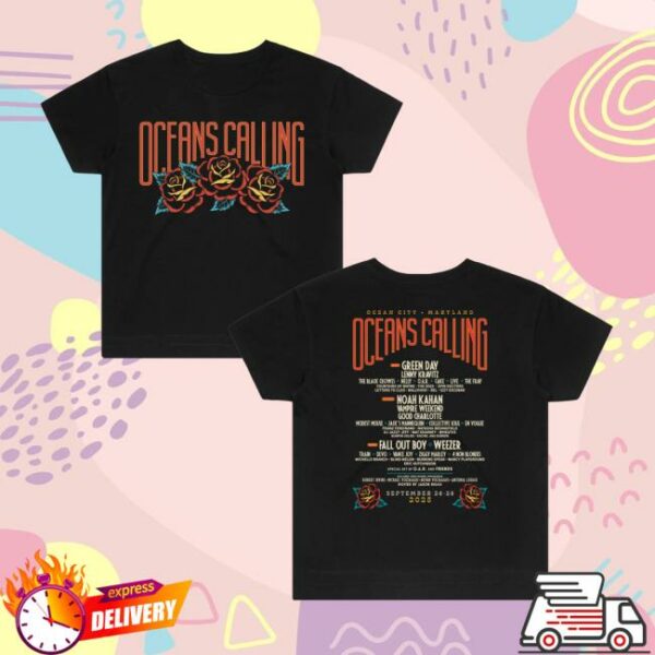 kenny Oceans Calling Festival Shop Merch Rose Lineup Tee