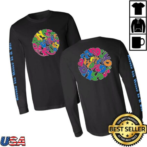 kenny Prince Official Merch Store Around The World In A Day Long Sleeve Circle Logo T Shirta