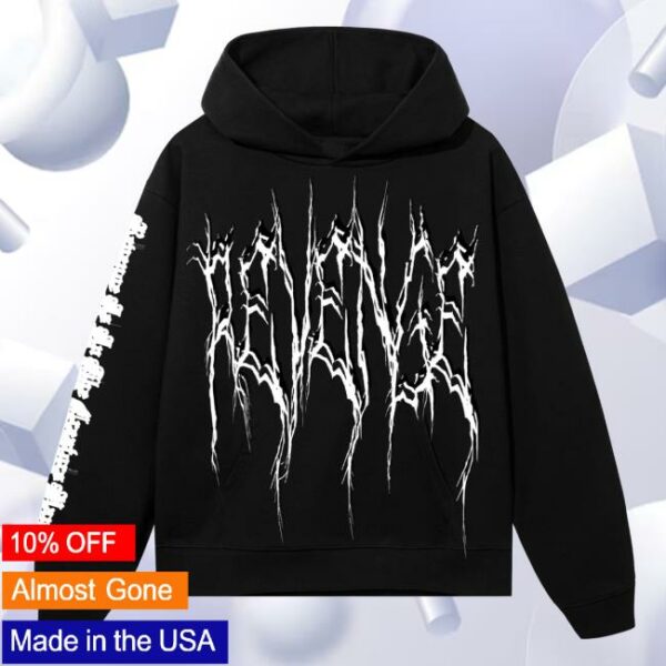 kenny Revenge Official Merch Store Motion Lightning Logo Hoodie Black