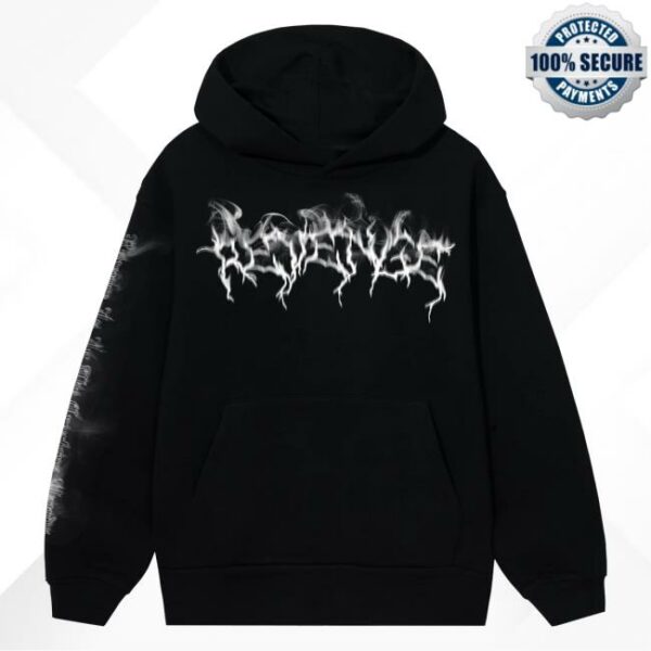 kenny Revenge Official Merch Store Smoke Lightning Logo Hoodie Black