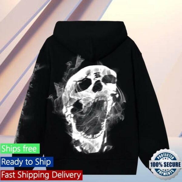 kenny Revenge Official Merch Store Smoke Lightning Logo Hoodie Blacka
