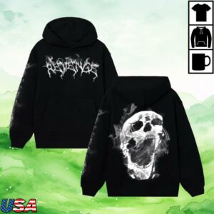 kenny Revenge Official Merch Store Smoke Lightning Logo Hoodie Blackaa
