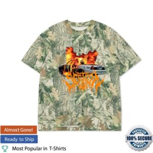 kenny Section 8 Official Merch Store Burning Cop Car 666 Real Tree Shirt
