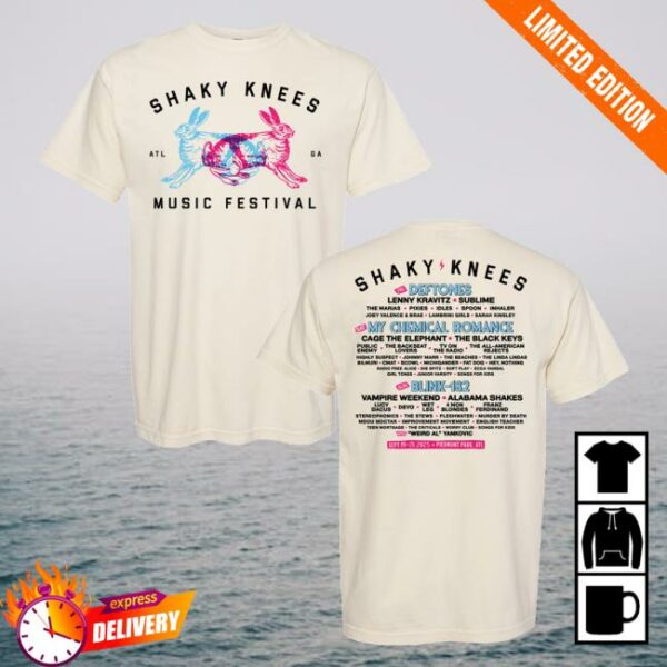kenny Shaky Knees Festival Merch Store Rabbits Lineup Tee