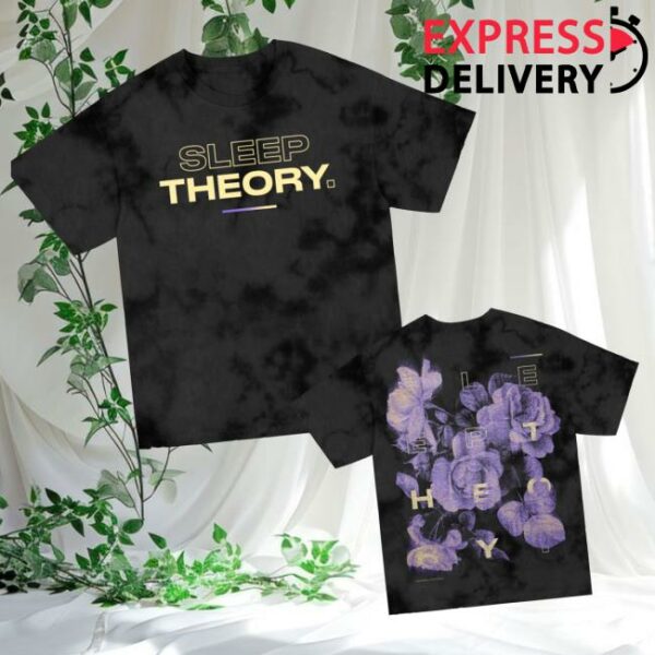 kenny Sleep Theory Merch Store Floral T Shirt Crystal Black Dyea