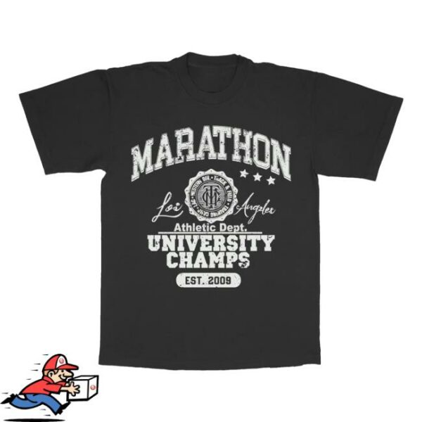 kenny The Marathon Clothing Merch Store Marathon University T Shirt Black