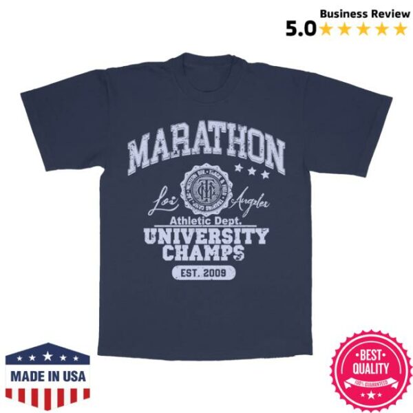 kenny The Marathon Clothing Merch Store Marathon University T Shirt Navy