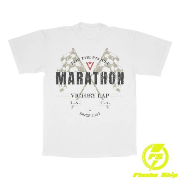 kenny The Marathon Clothing Merch Store Marathon Victory Flags T Shirt White Copy