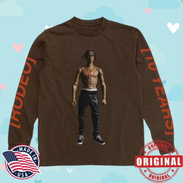 kenny Travis Scott Merch Rodeo 10 Years Action Figure Longsleeve