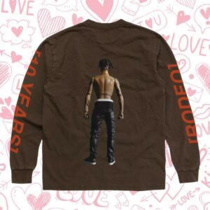 kenny Travis Scott Merch Rodeo 10 Years Action Figure Longsleevea