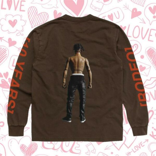 kenny Travis Scott Merch Rodeo 10 Years Action Figure Longsleevea