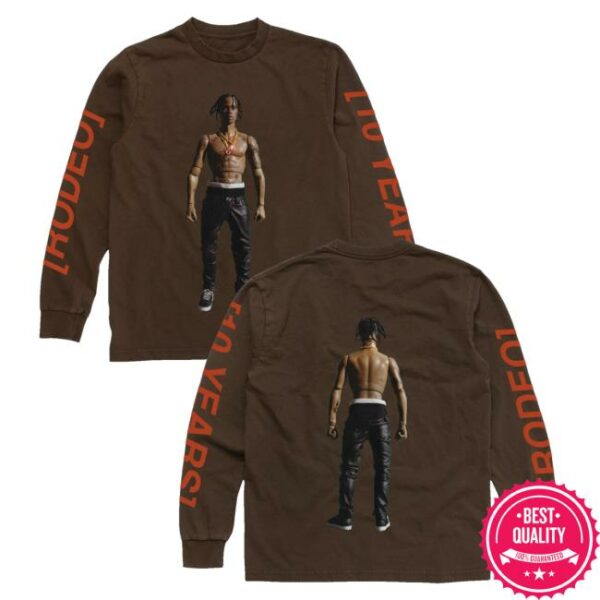 kenny Travis Scott Merch Rodeo 10 Years Action Figure Longsleeveaa