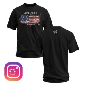 kenny Valuetainment Merch Future Looks Bright Live Free Usa Map Black Short Sleeve T Shirt