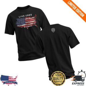 kenny Valuetainment Merch Future Looks Bright Live Free Usa Map Black Short Sleeve T Shirta