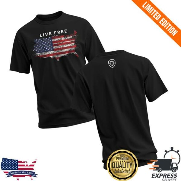 kenny Valuetainment Merch Future Looks Bright Live Free Usa Map Black Short Sleeve T Shirta