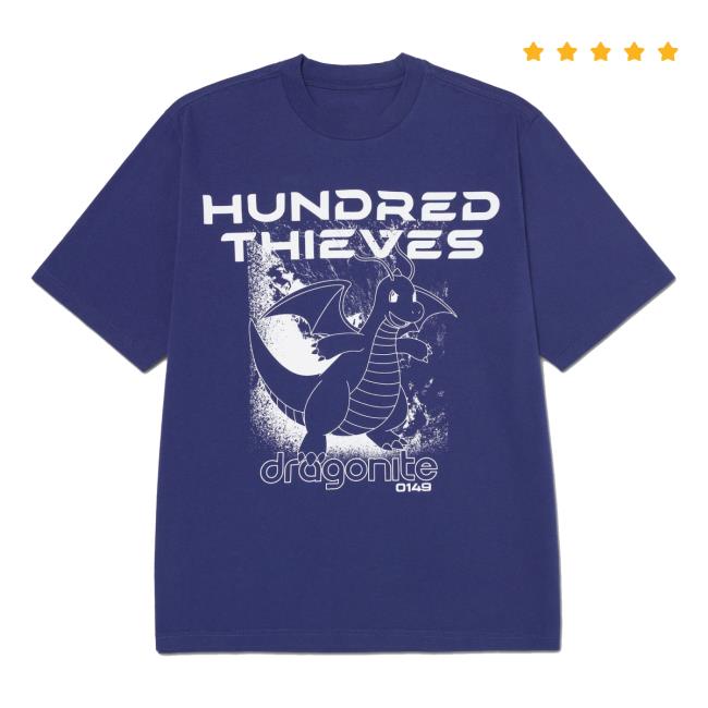 kenny 100Thieves Merch Store Dragonite T Shirt Dark Blue kenny 100Thieves Merch Store Dragonite T Shirt Dark Blue