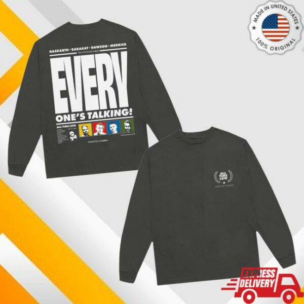 kenny All Time Low Store Merch Everyones Talking Longsleeve Teea