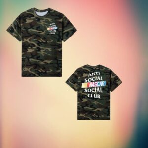 kenny Antisocialsocialclub Merch Store Assc X Nascar Games Tee Woodland Camo