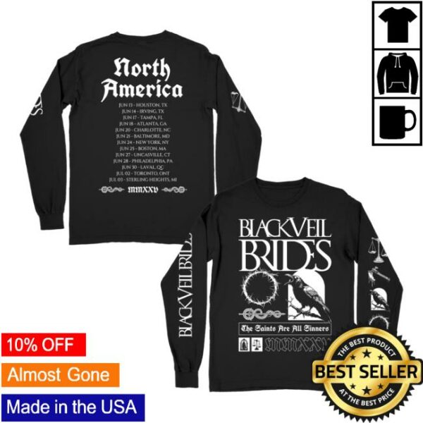 kenny Black Veil Brides Merch Store The Raven Longsleeve T Shirt