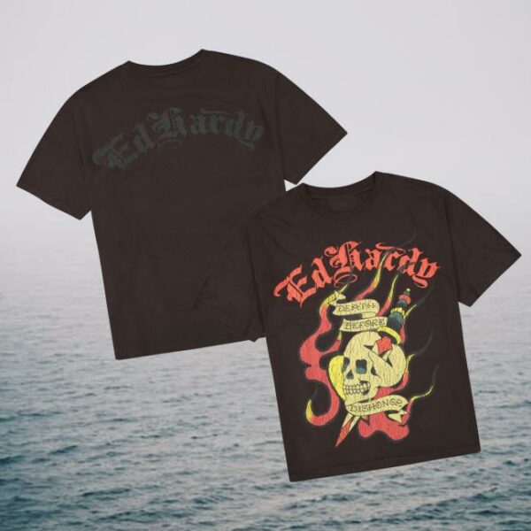 kenny Ed Hardy Originals Merch Dbd Skull Boxy Teea