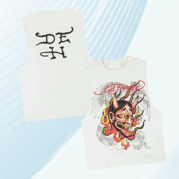 kenny Ed Hardy Originals Merch Demon Mens Cut Off Teea