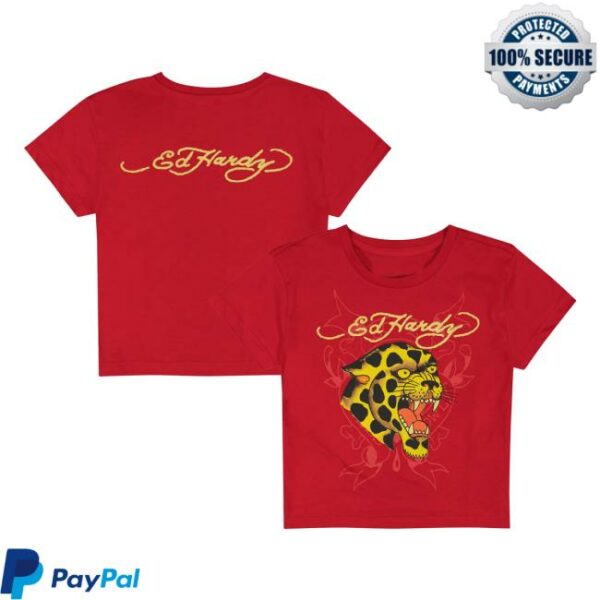 kenny Ed Hardy Originals Merch Leopard Baby Tee