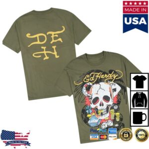 kenny Ed Hardy Originals Merch Skull Aces Boxy Teea kenny Ed Hardy Originals Merch Skull Aces Boxy Teea