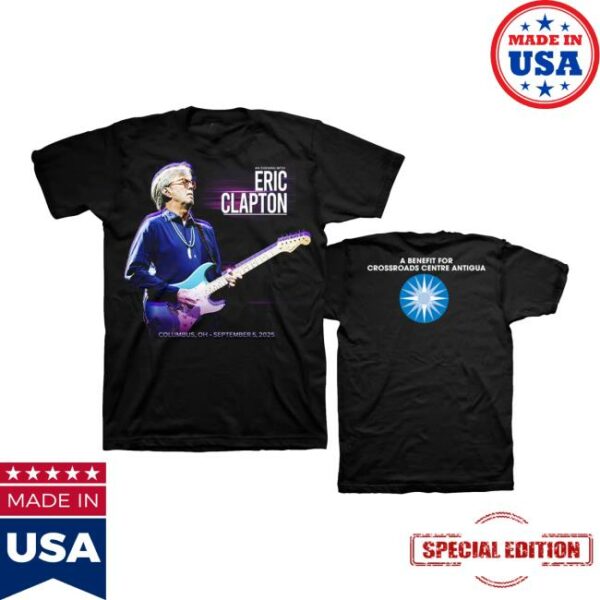 kenny Eric Clapton Merch Store Columbus 2025 Crossroads Benefit Tee