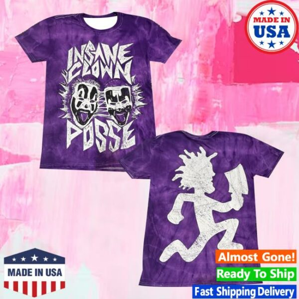 kenny Insane Clown Posse Merch Store Purple Tie Dye Melting Faces Shirt