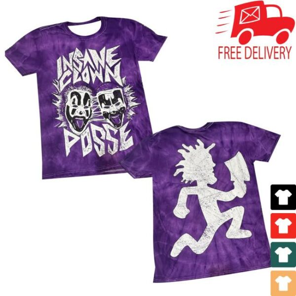 kenny Insane Clown Posse Merch Store Purple Tie Dye Melting Faces Shirta