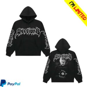 kenny Section8official Merch Store Pinhead 8Ball Black Hoodie